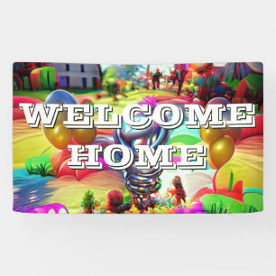 Welcome Home custom Vinyl Banner 3' x 5' Banner
