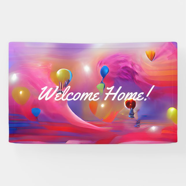 Welcome Home custom Vinyl Banner 3' x 5' Banner (Horizontal)