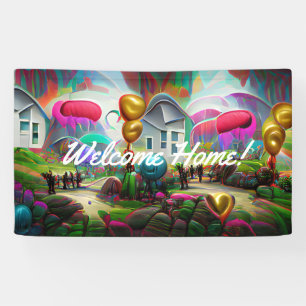 Welcome Home custom Vinyl Banner 3' x 5' Banner