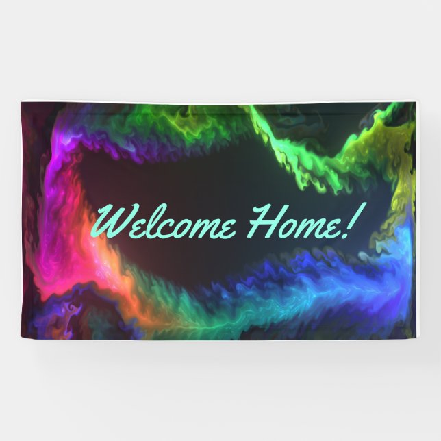 Welcome Home custom Vinyl Banner 3' x 5' Banner (Horizontal)