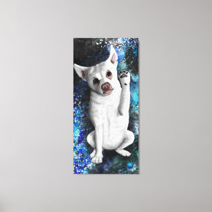 Welcome Home Cute Dog Canvas Print