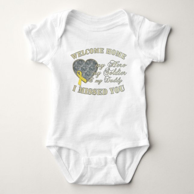 Welcome Home Daddy Baby Bodysuit (Front)