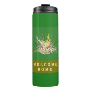WELCOME HOME DESIGN EARTH COLORS TWO TONE GREEN THERMAL TUMBLER