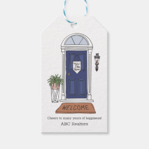 Welcome Home Door Custom Real Estate Gift Tag