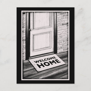 welcome home door mat photograph postcard
