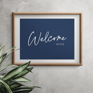 Welcome Home Elegant Ink Script Modern Simple Poster