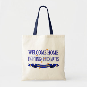 Welcome Home Fighting Checkmates Tote Bag