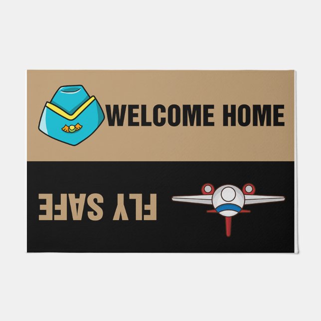 Welcome Home Fly Safe Doormat (Front)