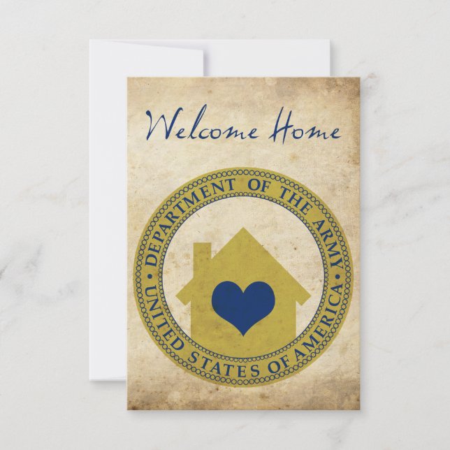 welcome home from the army (heart seal) invitation (Front)