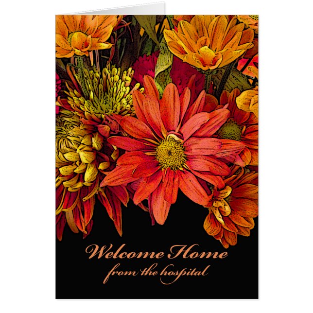 Welcome Home from the Hospital, Autumn Flowers (Front)