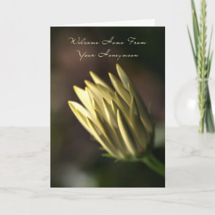 Welcome Home From Your Honeymoon - Flower Bud Card