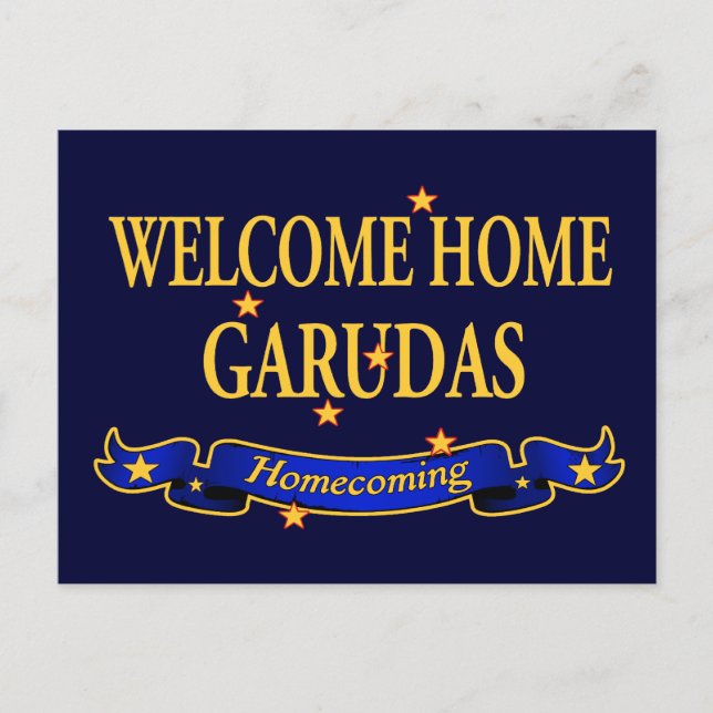Welcome Home Garudas Postcard (Front)