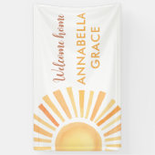 Welcome home gender neutral sunshine sun boho  banner (Vertical)