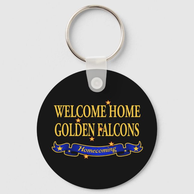 Welcome Home Golden Falcons Key Ring (Front)