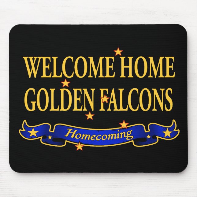 Welcome Home Golden Falcons Mouse Mat (Front)