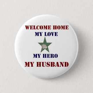 Welcome Home Green 6 Cm Round Badge