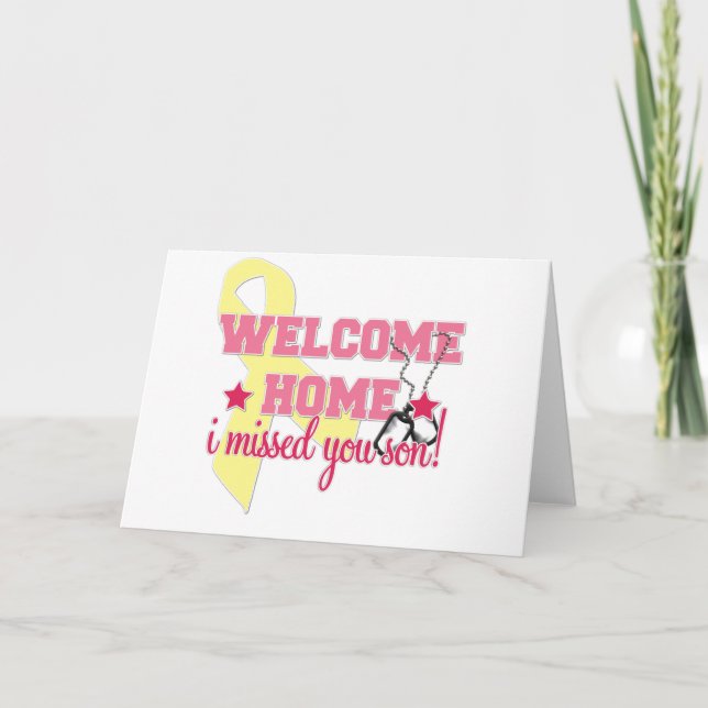 Welcome Home I missed you Son Card (Front)