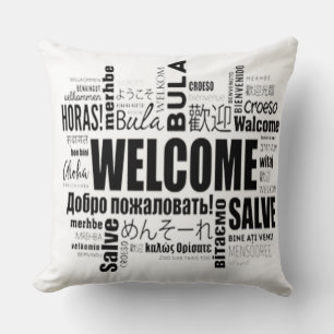"Welcome Home: Inviting Elegance in Every Stitch  Cushion