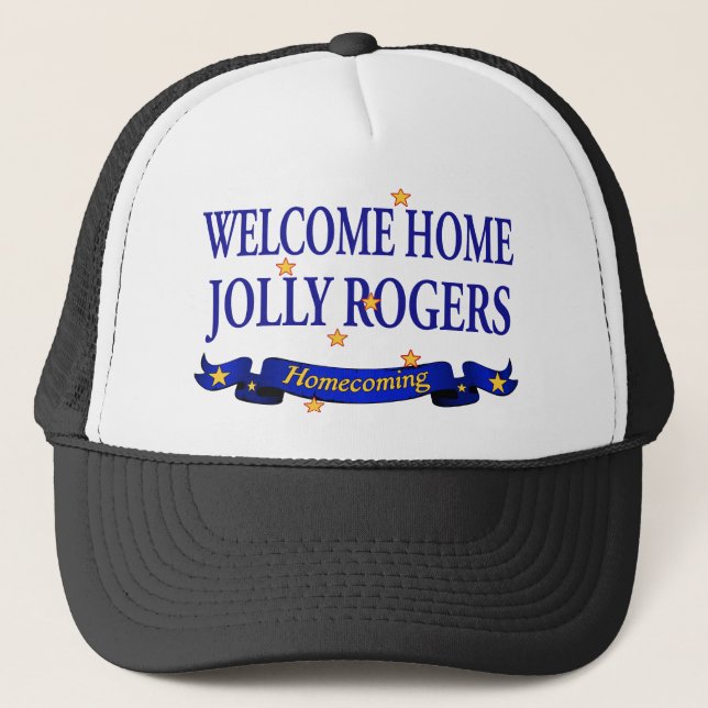 Welcome Home Jolly Rogers Trucker Hat (Front)