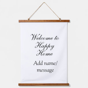 Welcome home lake beach house inauguration name hanging tapestry