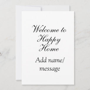 Welcome home lake beach house inauguration name invitation