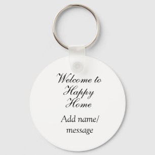 Welcome home lake beach house inauguration name  key ring