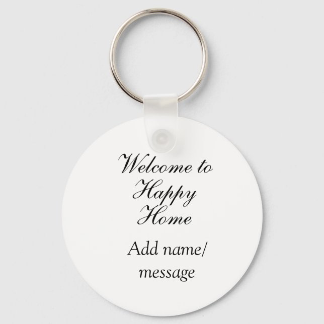 Welcome home lake beach house inauguration name  key ring (Front)