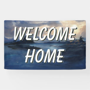 Welcome Home Landscape Water Banner