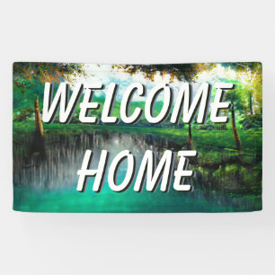 Welcome Home Landscape Water Banner