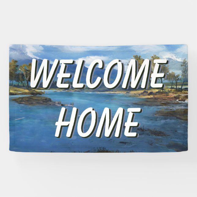 Welcome Home Landscape Water Banner (Horizontal)