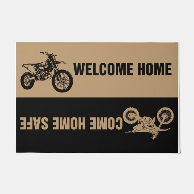 Welcome Home Mat, Biker's Gift, Biking Doormat (Front)