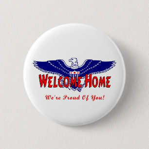 Welcome Home Military Button