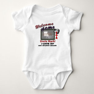 Welcome Home Military Custom Photo Baby Bodysuit