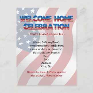 Welcome Home Military invitations