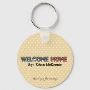 Welcome home military key ring