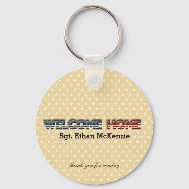 Welcome home military key ring (Front)