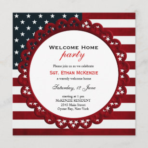 Welcome Home Military Party Invitation