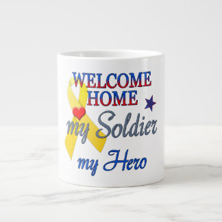 Welcome Home My Soldier My Hero Large Coffee Mug