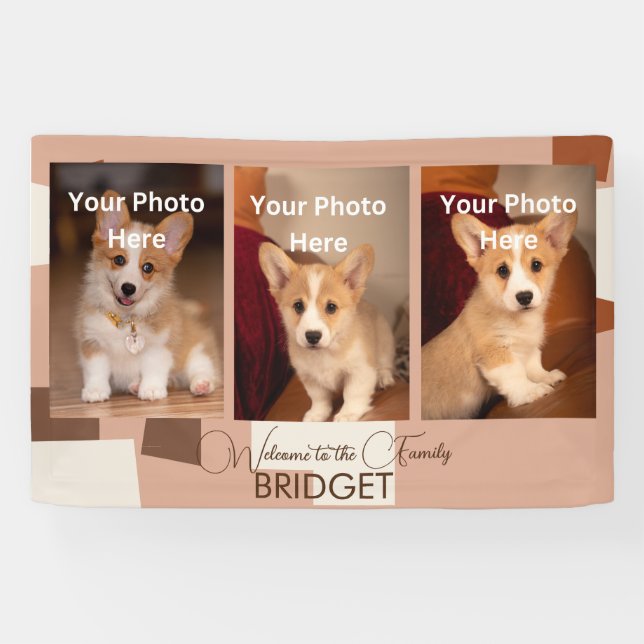 Welcome Home New Puppy, Puppy Shower Banner (Horizontal)