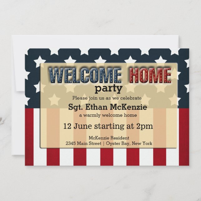 Welcome Home party Invitation (Front)
