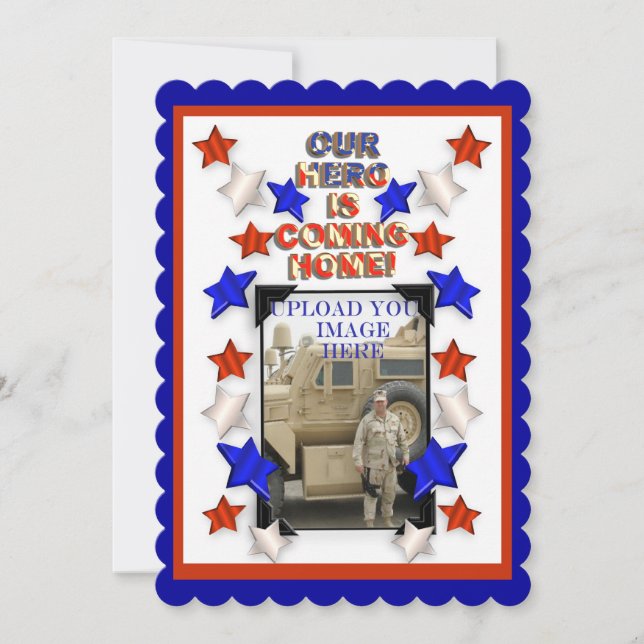 Welcome Home Party Military Patriotic American Invitation (Front)