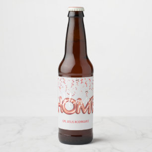 Welcome Home Patriotic Military Hero Party Beer Bottle Label