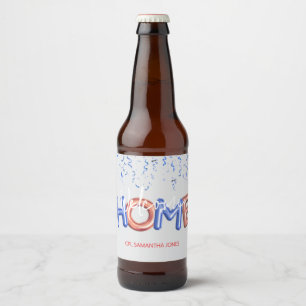 Welcome Home Patriotic Military Hero Party Beer Bottle Label
