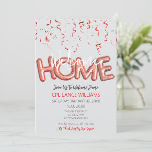 Welcome Home Patriotic Military Hero Party Invitation