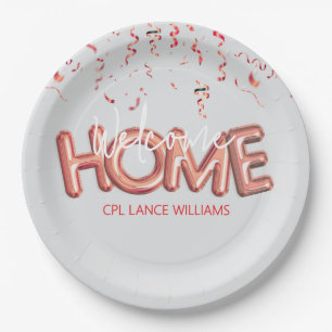 Welcome Home Patriotic Military Hero Party Paper Plate