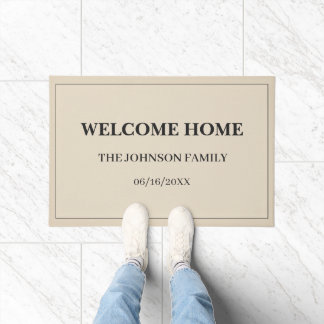 Welcome Home Personalised Doormat, Custom Outdoor Doormat