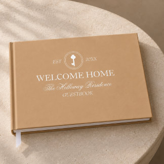 Welcome Home Personalised Family Residence Guest Book