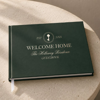 Welcome Home Personalised Family Residence Guest Book
