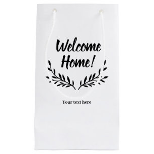 Welcome home personalised gift goodie bags