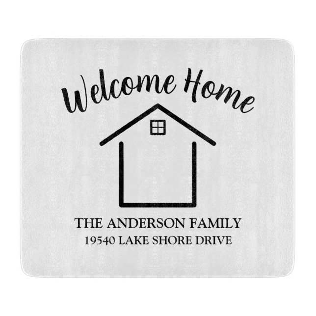 Welcome Home Personalized Keepsake Cutting Board (Front)